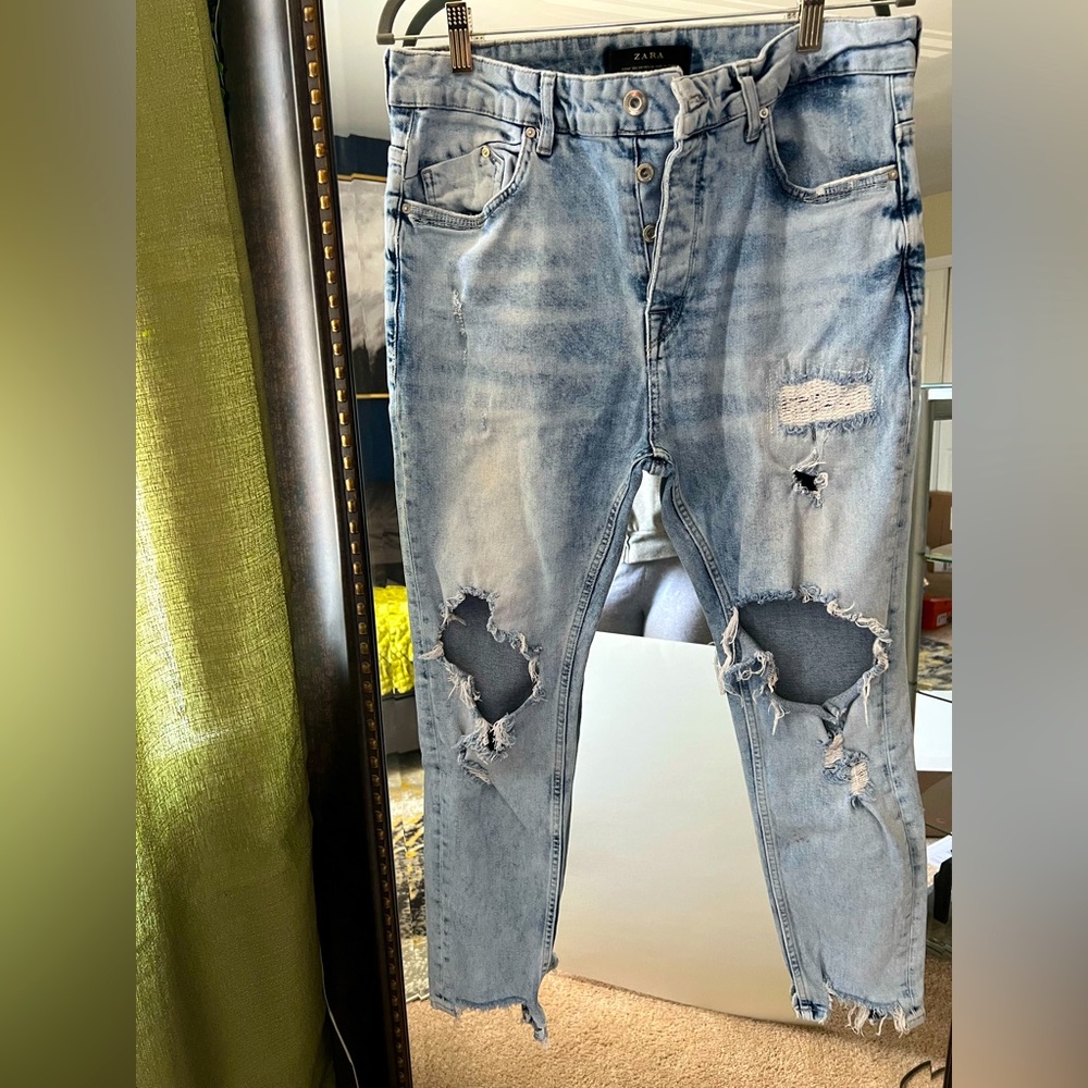 Zara distressed jeans